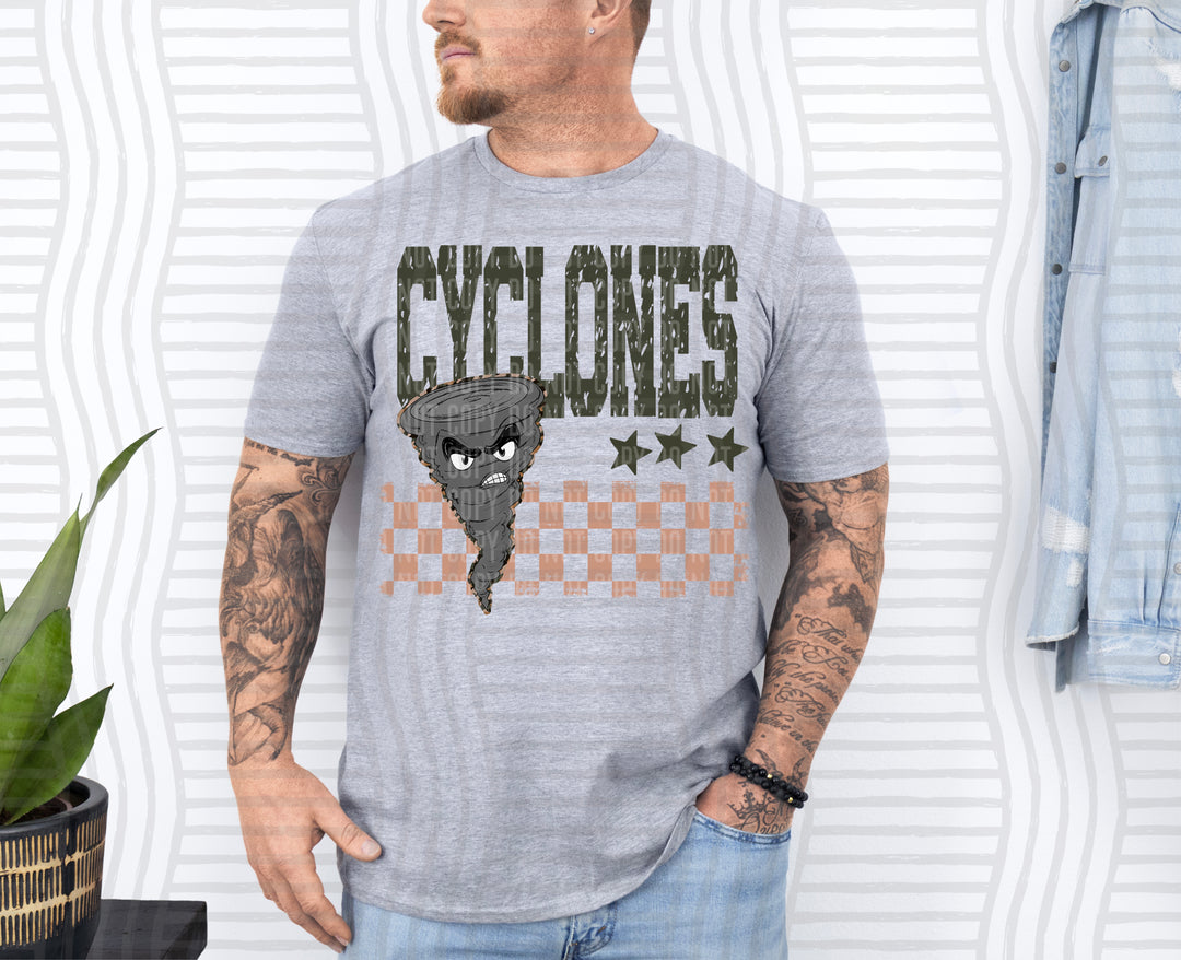 Camo Mascot Heads DTF Print