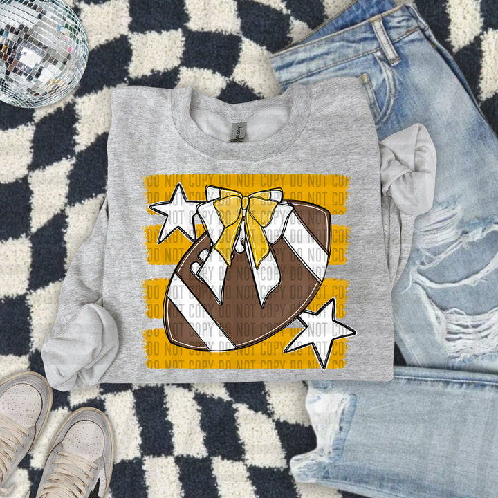 Football Bow DTF Print