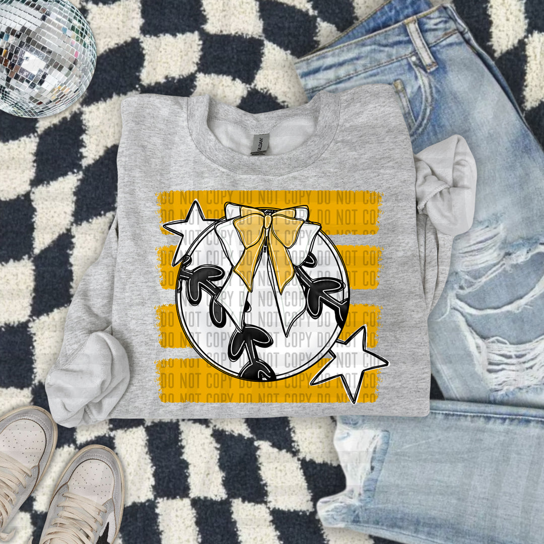 Baseball Bow DTF Print