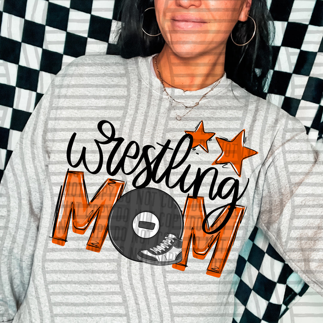 Sports Mom Wrestling DTF Print