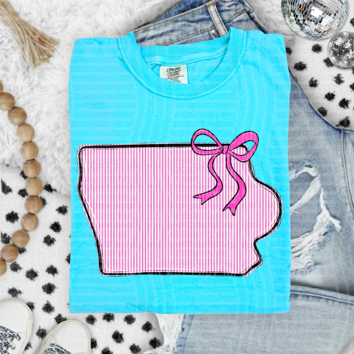 Seersucker States With Bow DTF Print