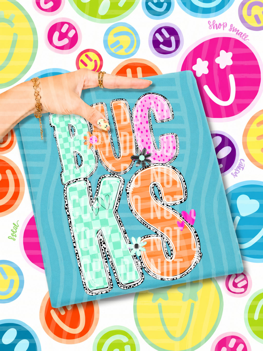 Happy Blooms Mascots DTF Print