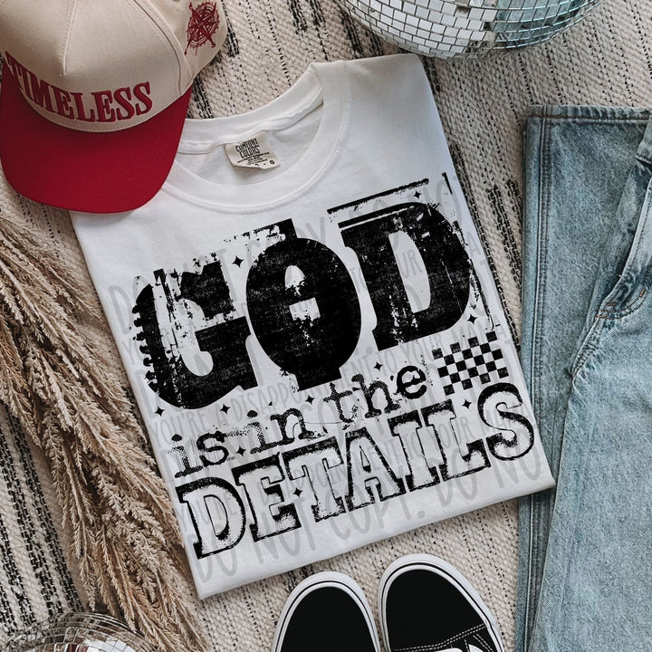 God Is In The Details DTF Print