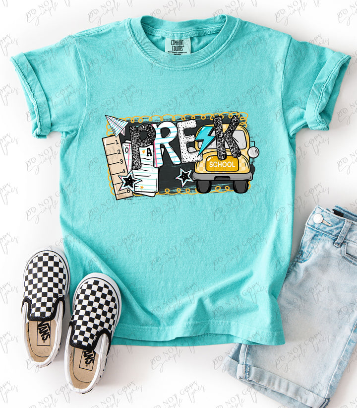 Back To School Bus Grade Levels DTF Print