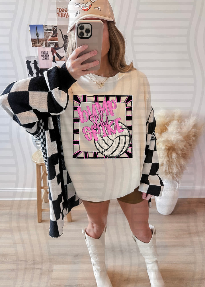 Bump Set Spike Volleyball DTF Print