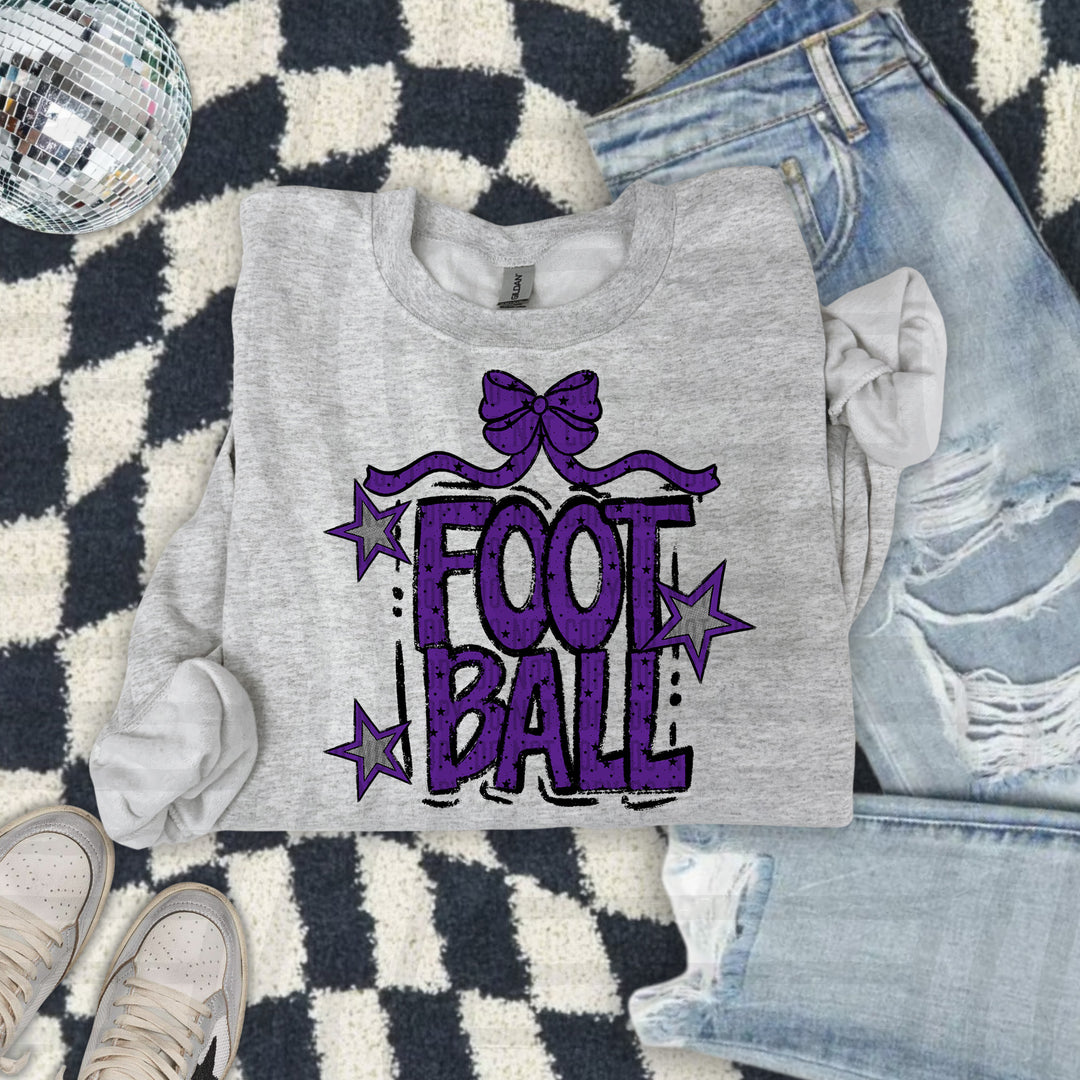 Football Bow DTF Print