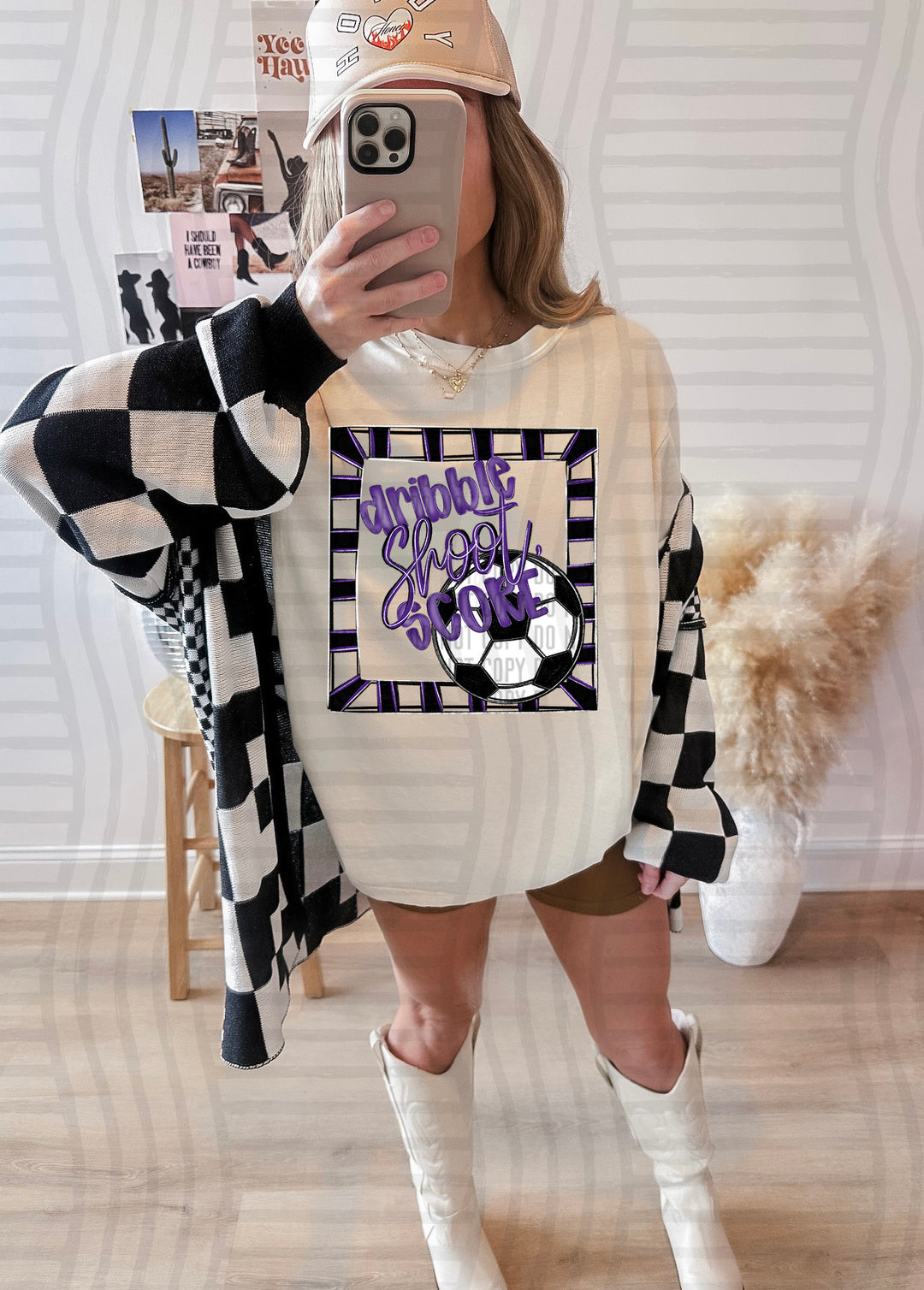 Dribble Shoot Score Soccer DTF Print