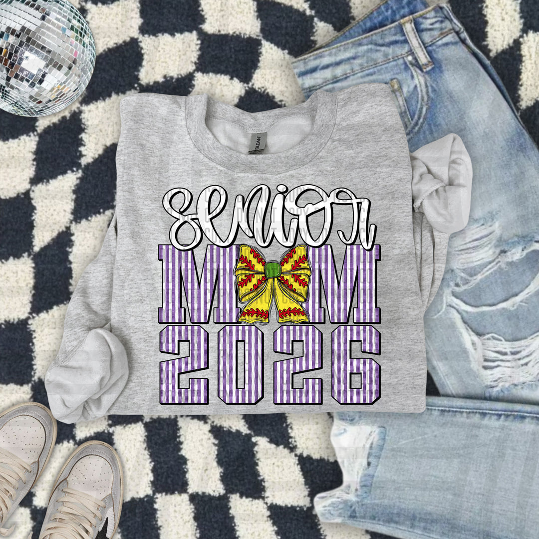 Senior Mom Softball DTF Print