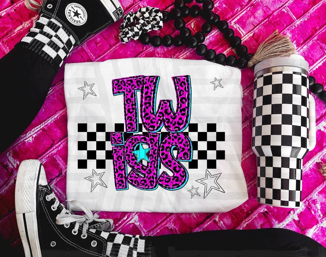 Pink Neon Leopard DTF Print