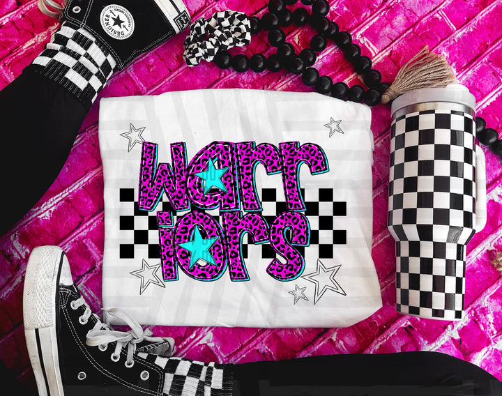 Pink Neon Leopard DTF Print