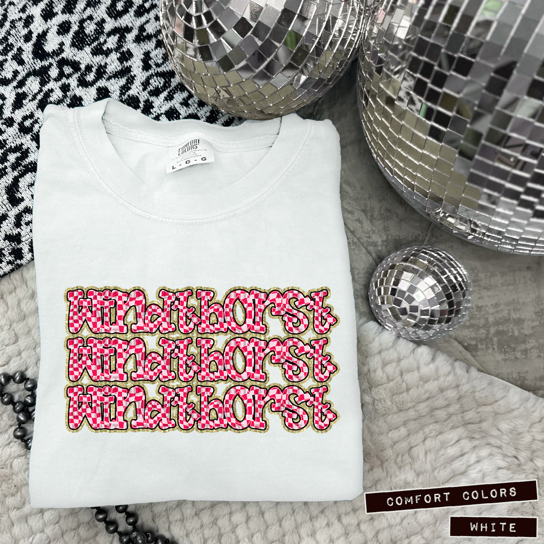 Pink Checks DTF Print