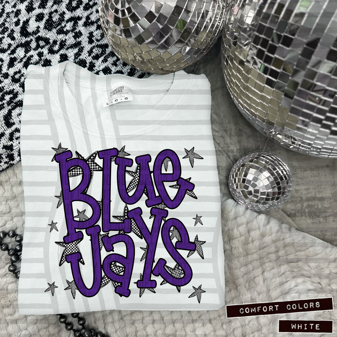 Purple Staggered DTF Print