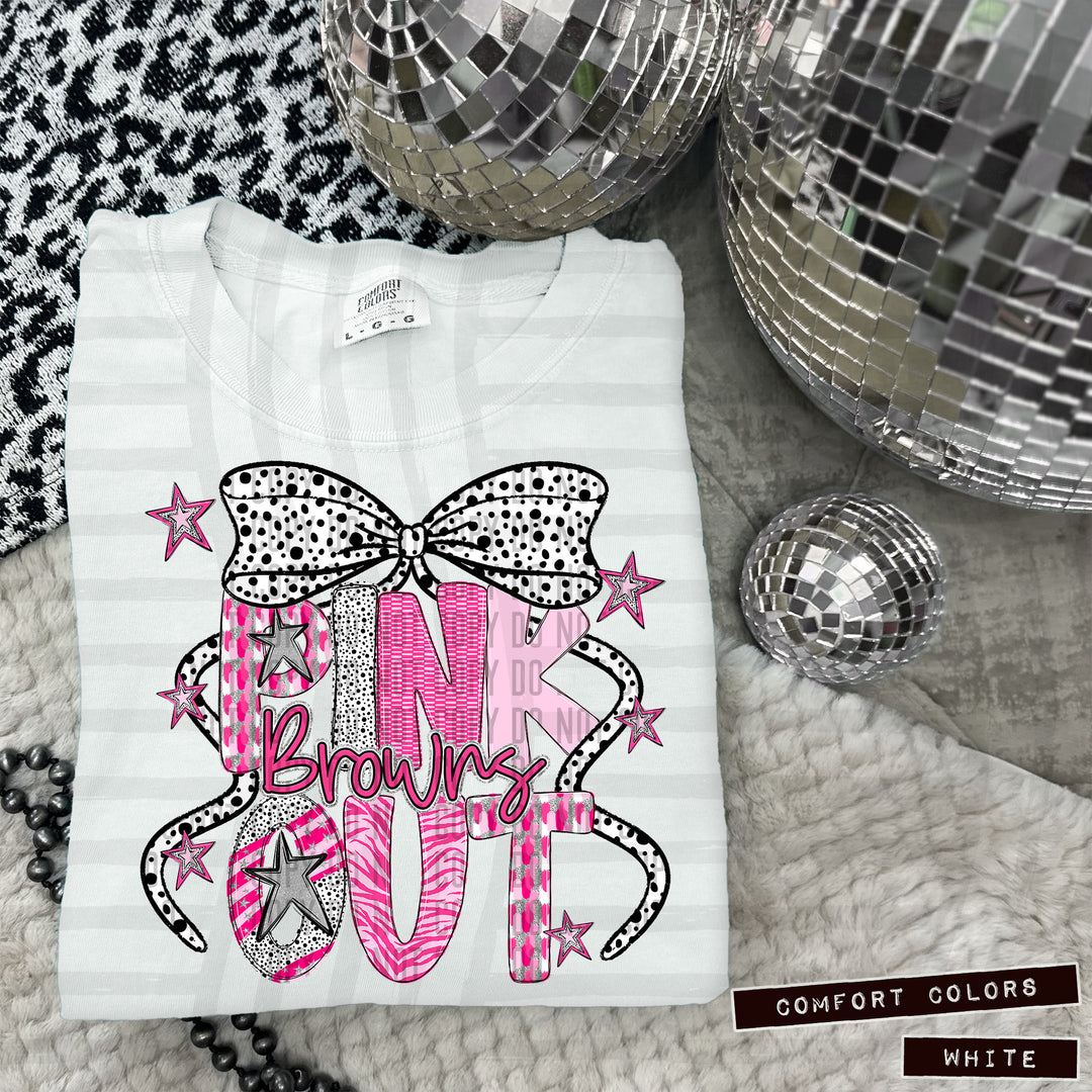Pink Out Silver DTF Print