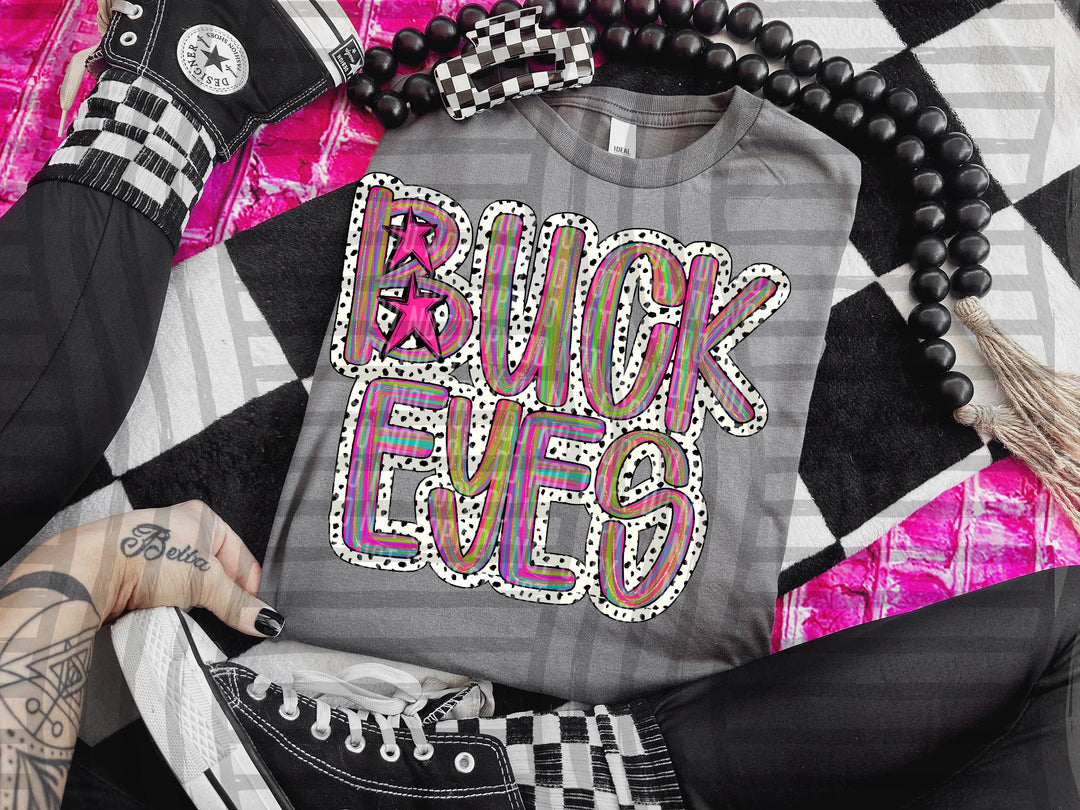 Brushstroke Dots DTF Print