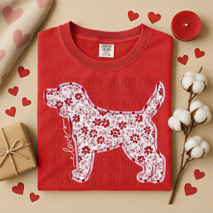 Valentine Dogs DTF Print