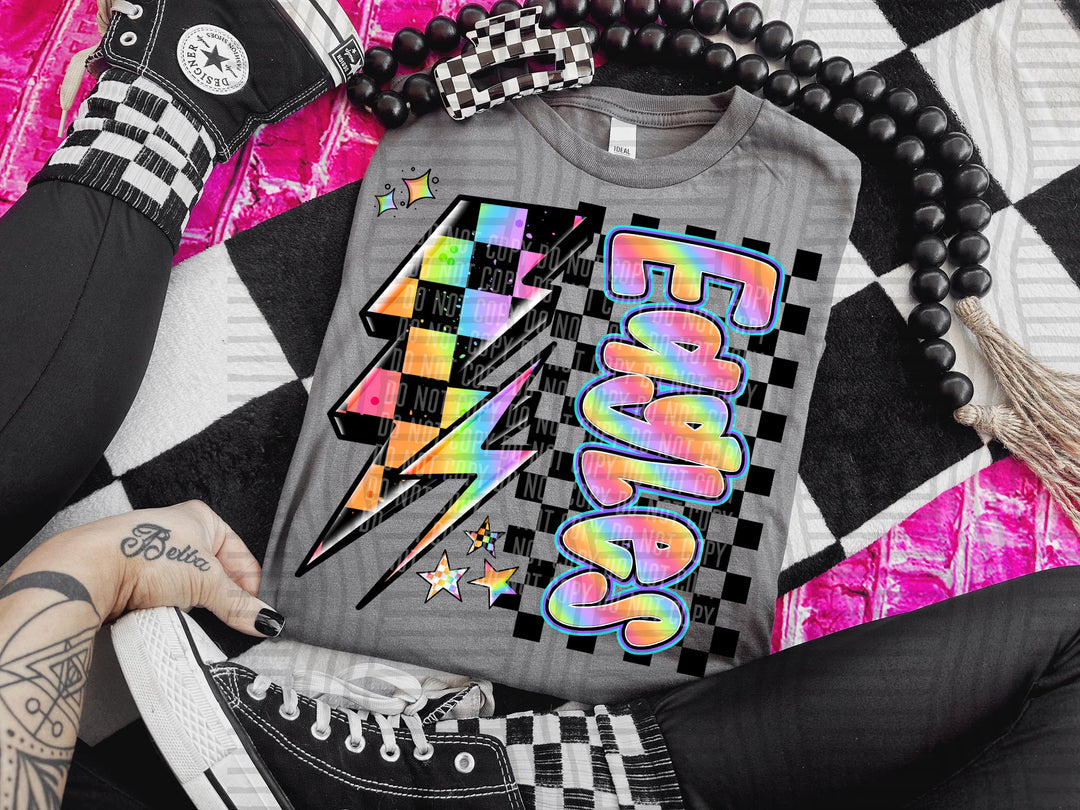Neon Side Bolt DTF Print