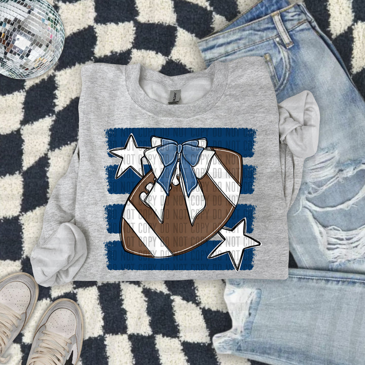 Football Bow DTF Print