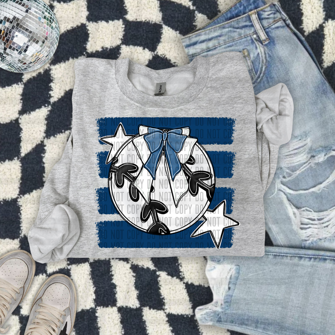 Baseball Bow DTF Print