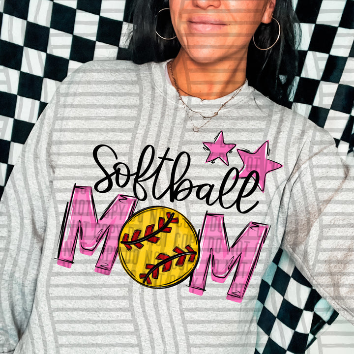 Sports Mom Softball DTF Print