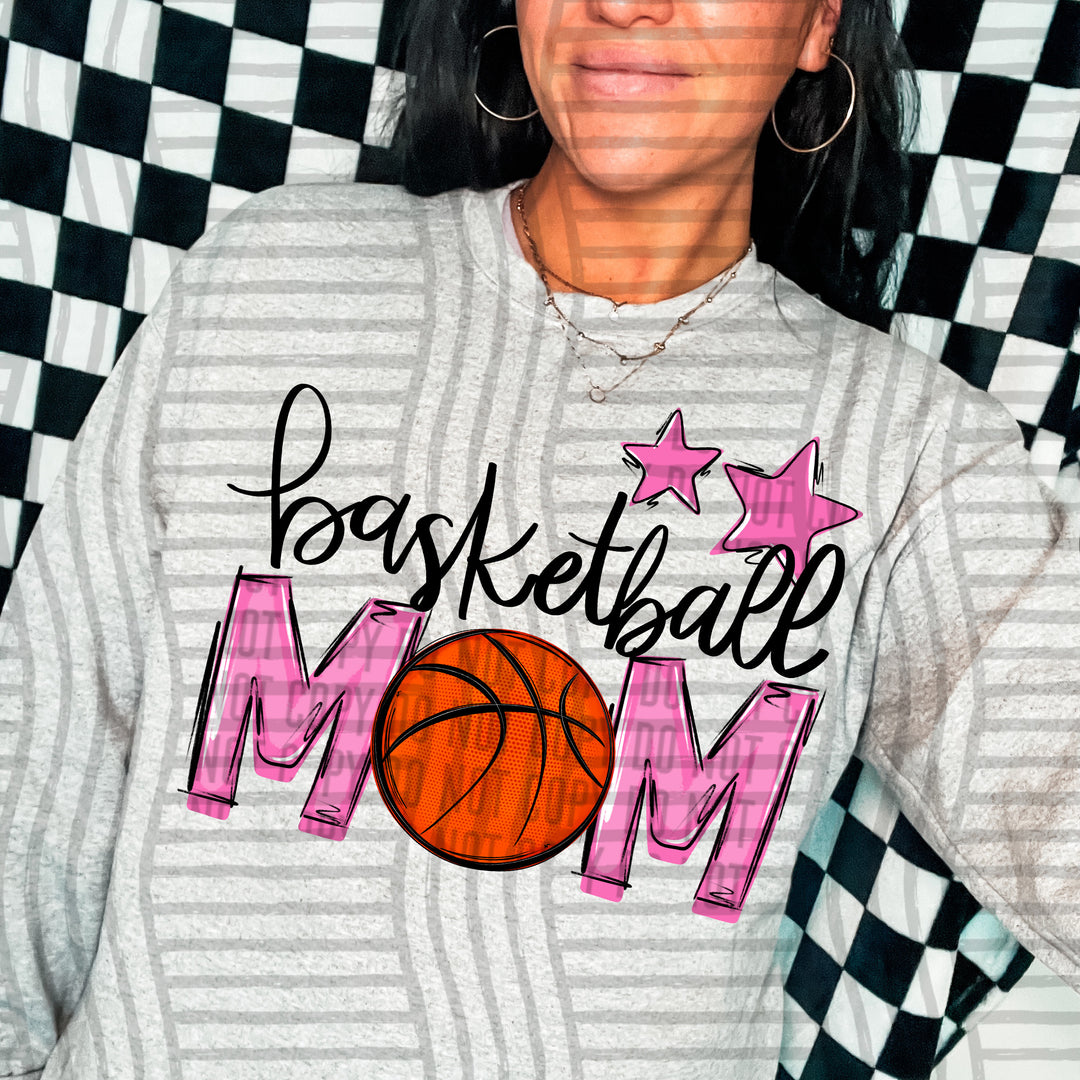 Sports Mom Basketball DTF Print