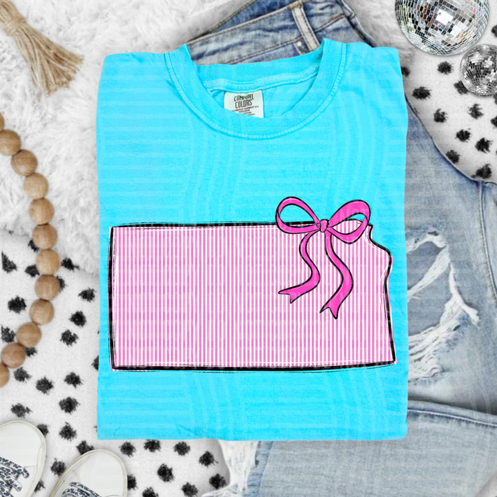 Seersucker States With Bow DTF Print
