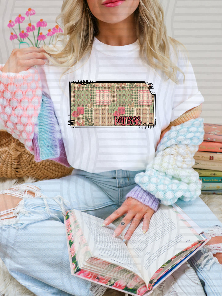 Butterfly Cottage States DTF Print