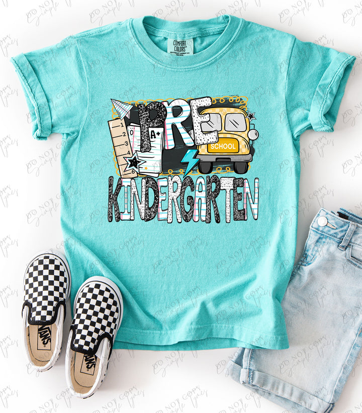 Back To School Bus Grade Levels DTF Print