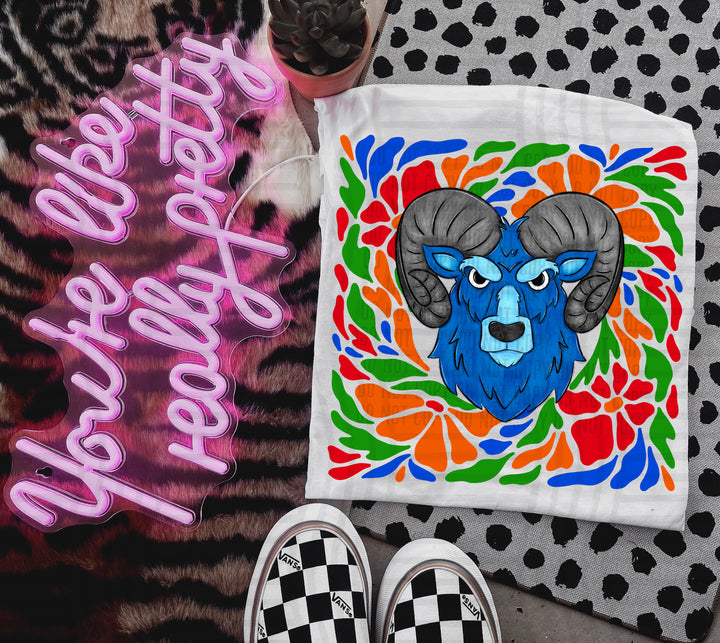 Retro Floral Mascot Heads DTF Print