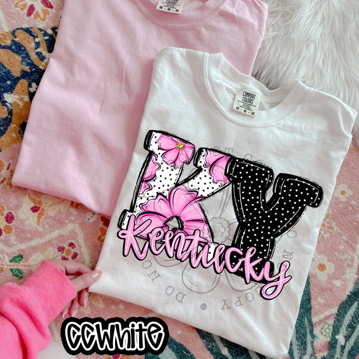 Pink Floral States DTF Print