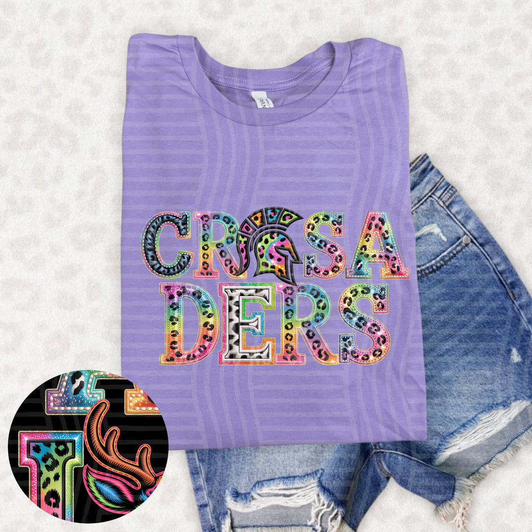 Rainbow Mascot Heads Stacked DTF Print