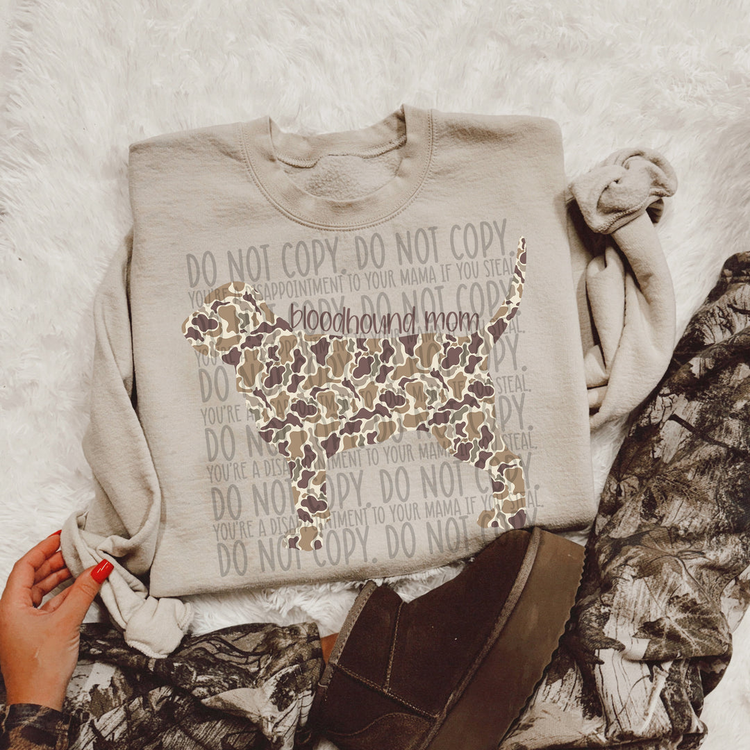 Duck Camo Dog Breeds DTF Print