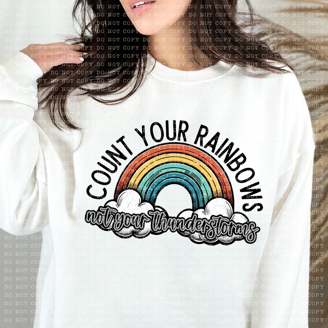 Count Your Rainbows DTF Print