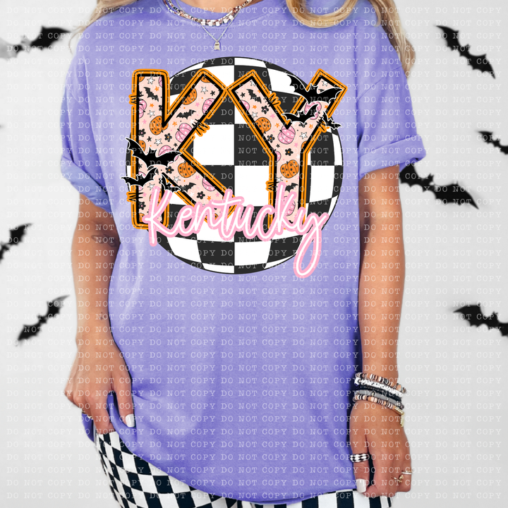 Pumpkin Batty States DTF Print