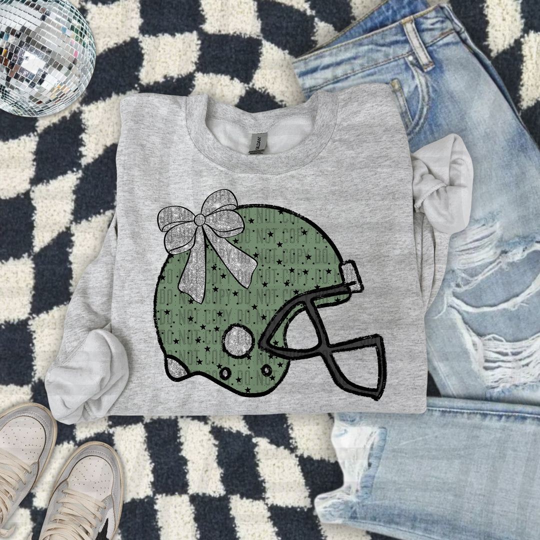 Helmet Silver Accents DTF Print