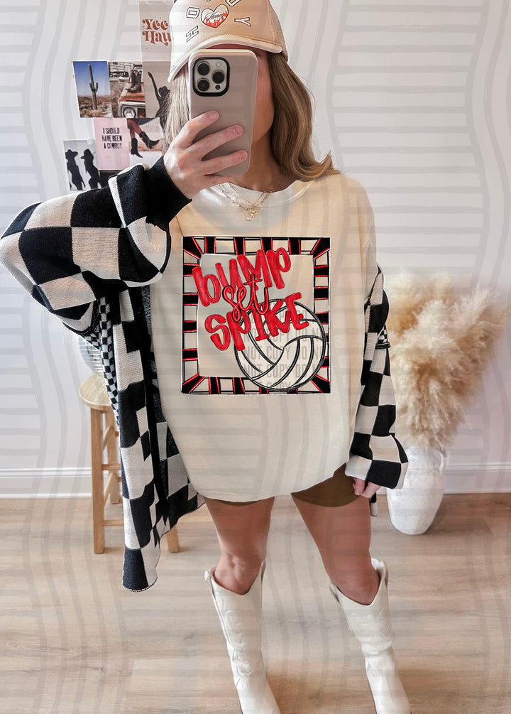 Bump Set Spike Volleyball DTF Print