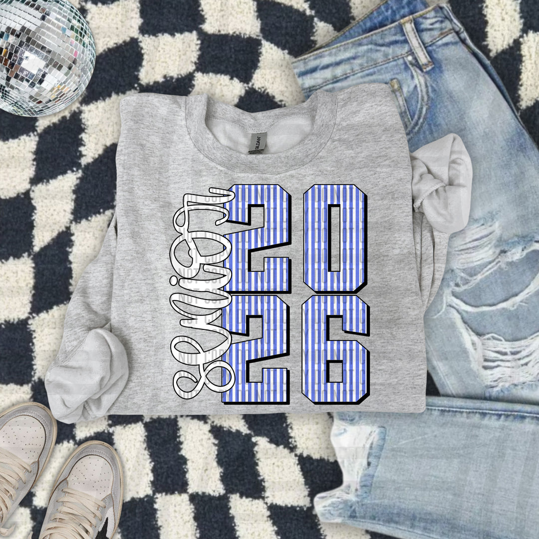 Senior 2026 Seersucker DTF Print