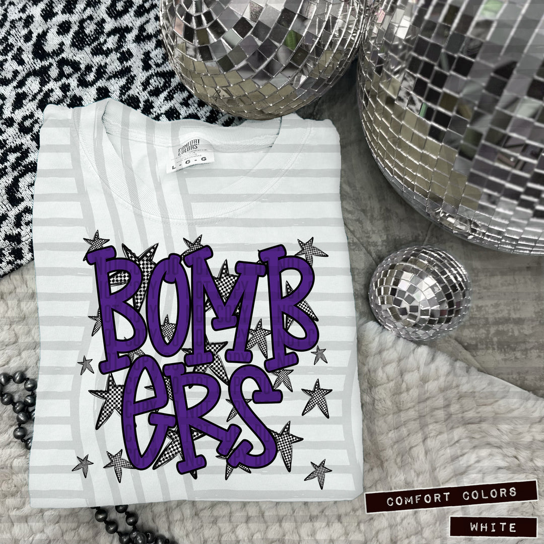Purple Staggered DTF Print
