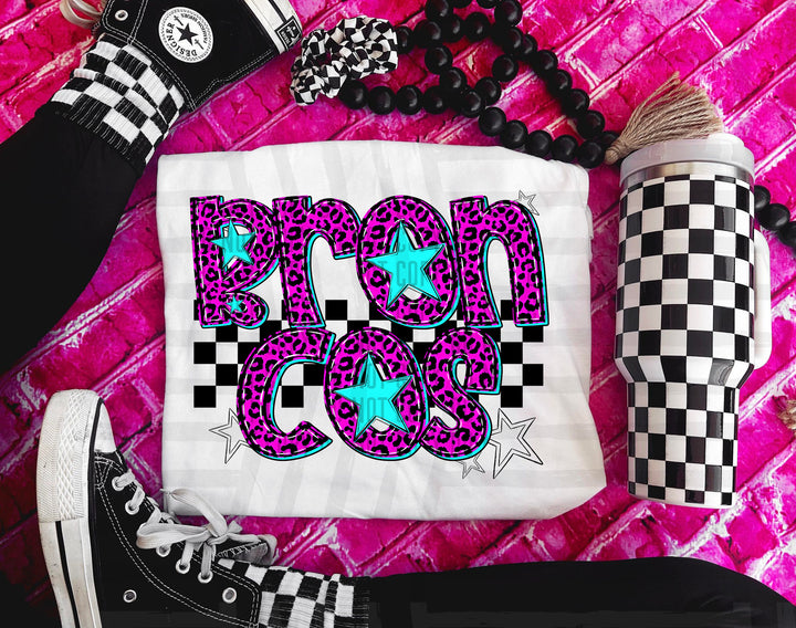 Pink Neon Leopard DTF Print