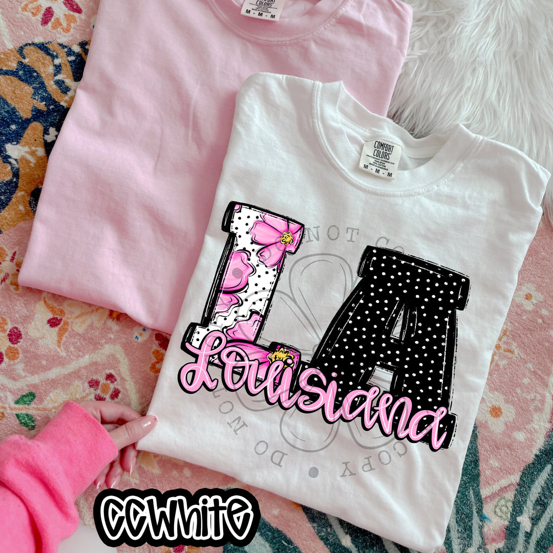 Pink Floral States DTF Print