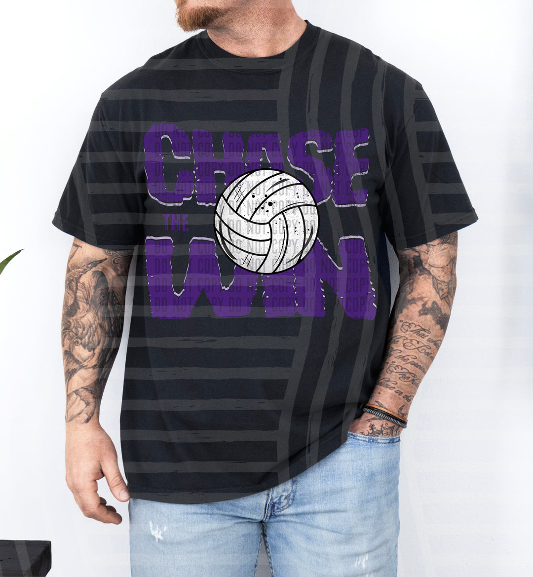 Chase The Win volleyball DTF Print