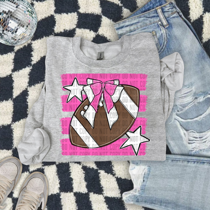 Football Bow DTF Print