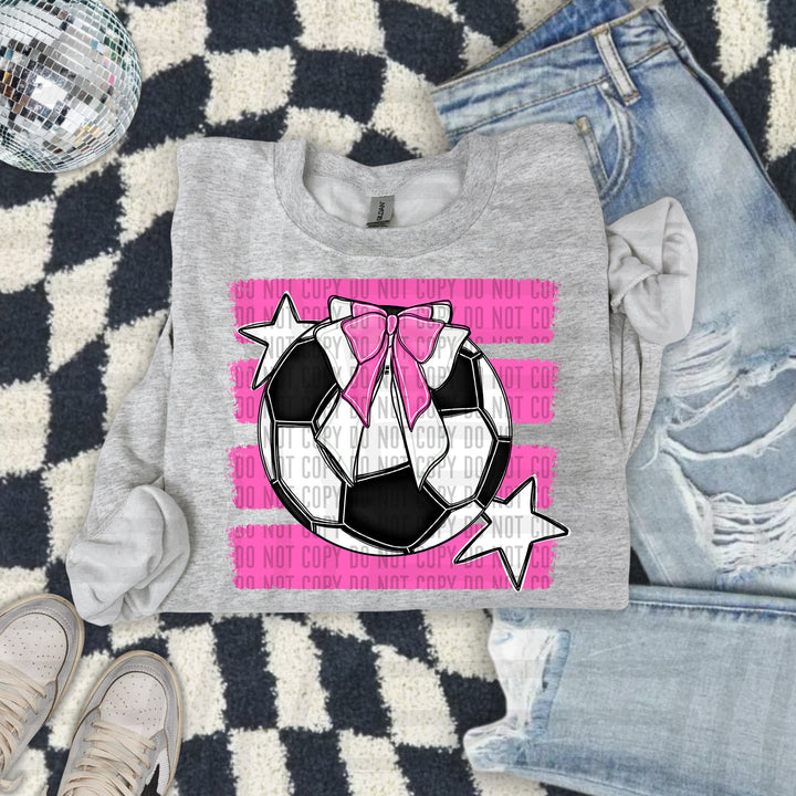 Soccer Bow DTF Print