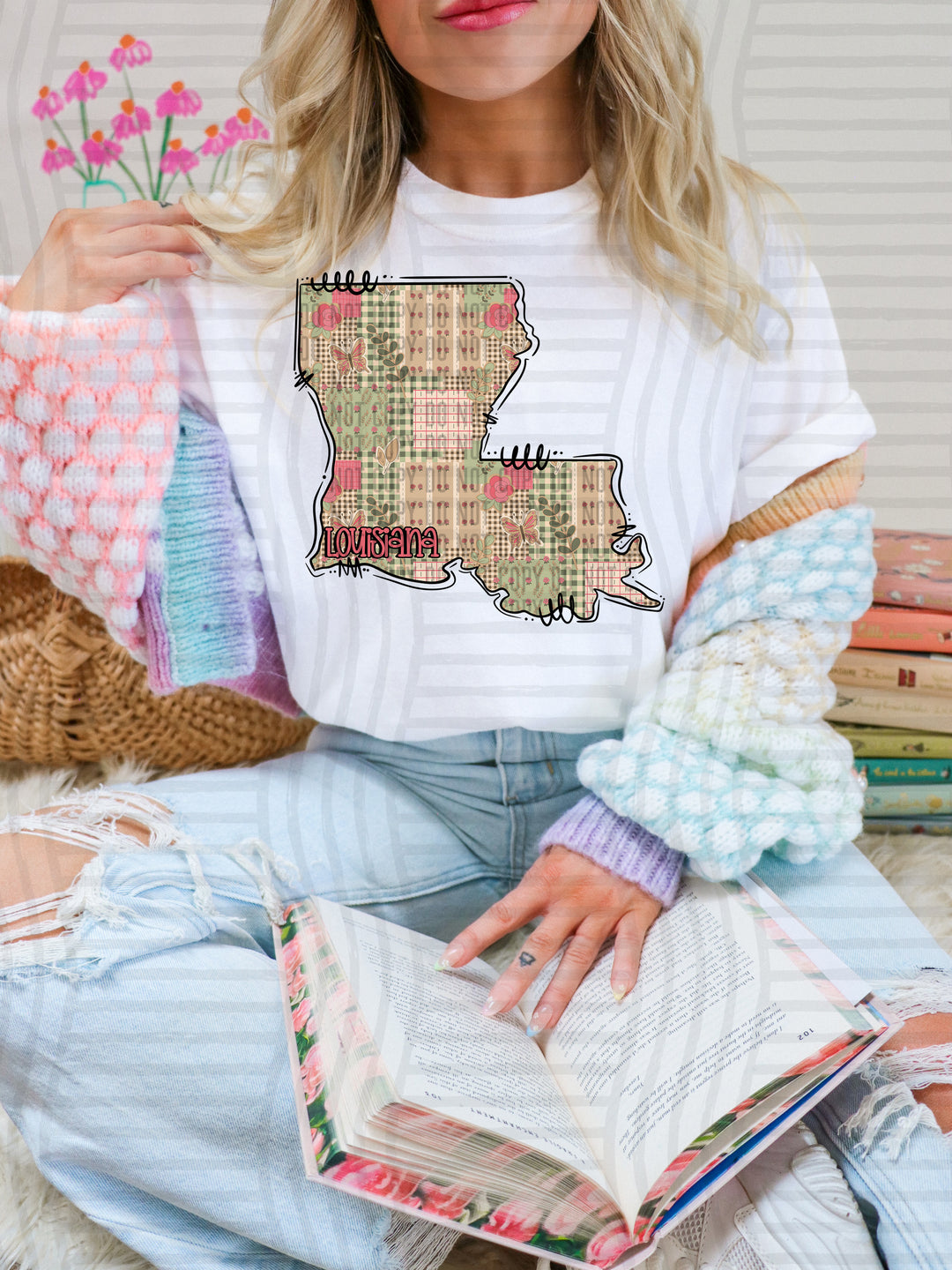 Butterfly Cottage States DTF Print