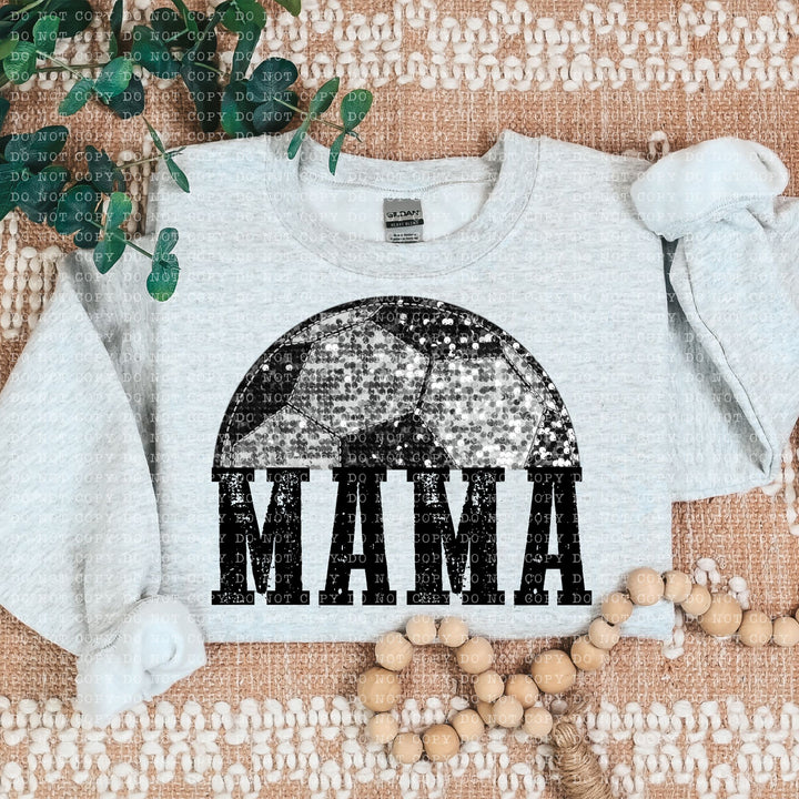 Sports Mama Faux Glitter DTF Print