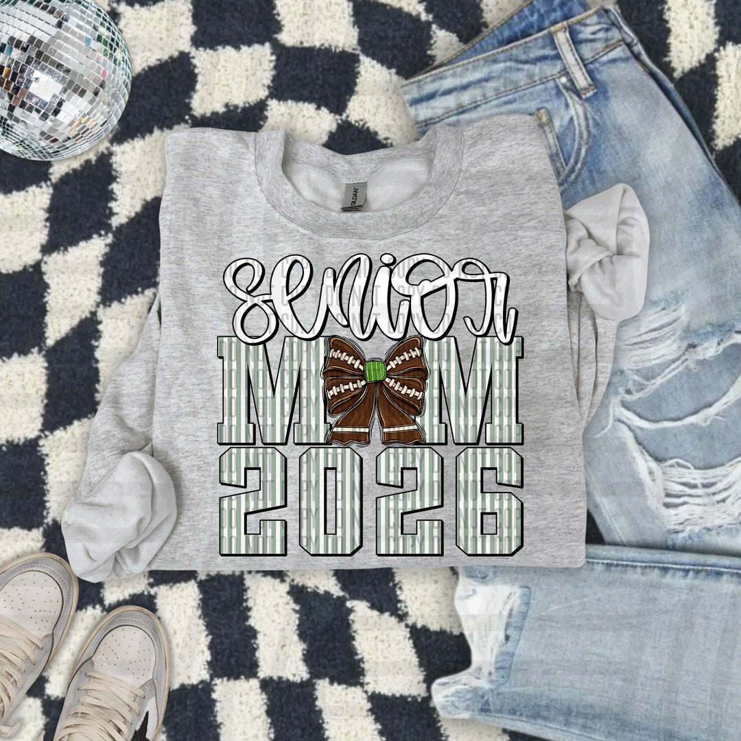Senior Mom Football Seersucker DTF Print