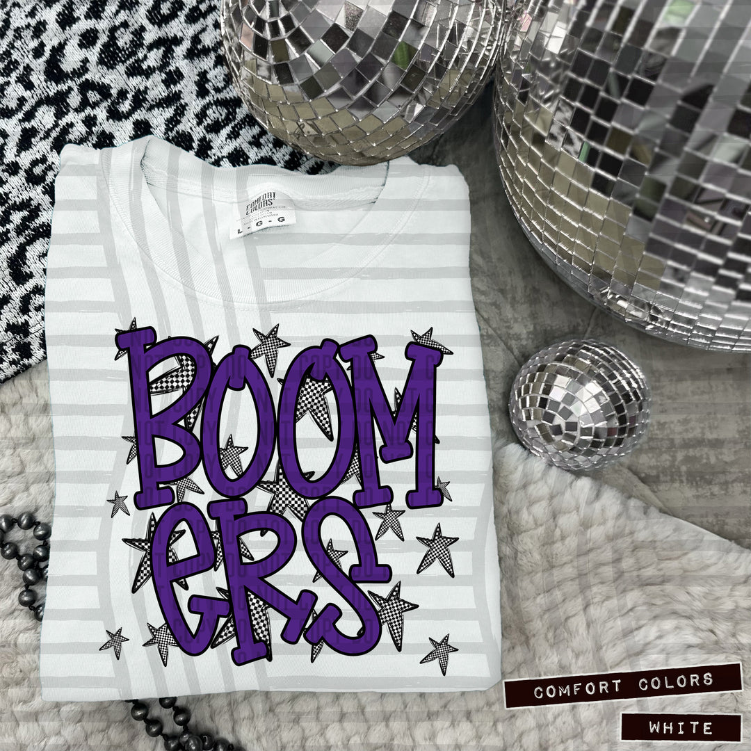 Purple Staggered DTF Print