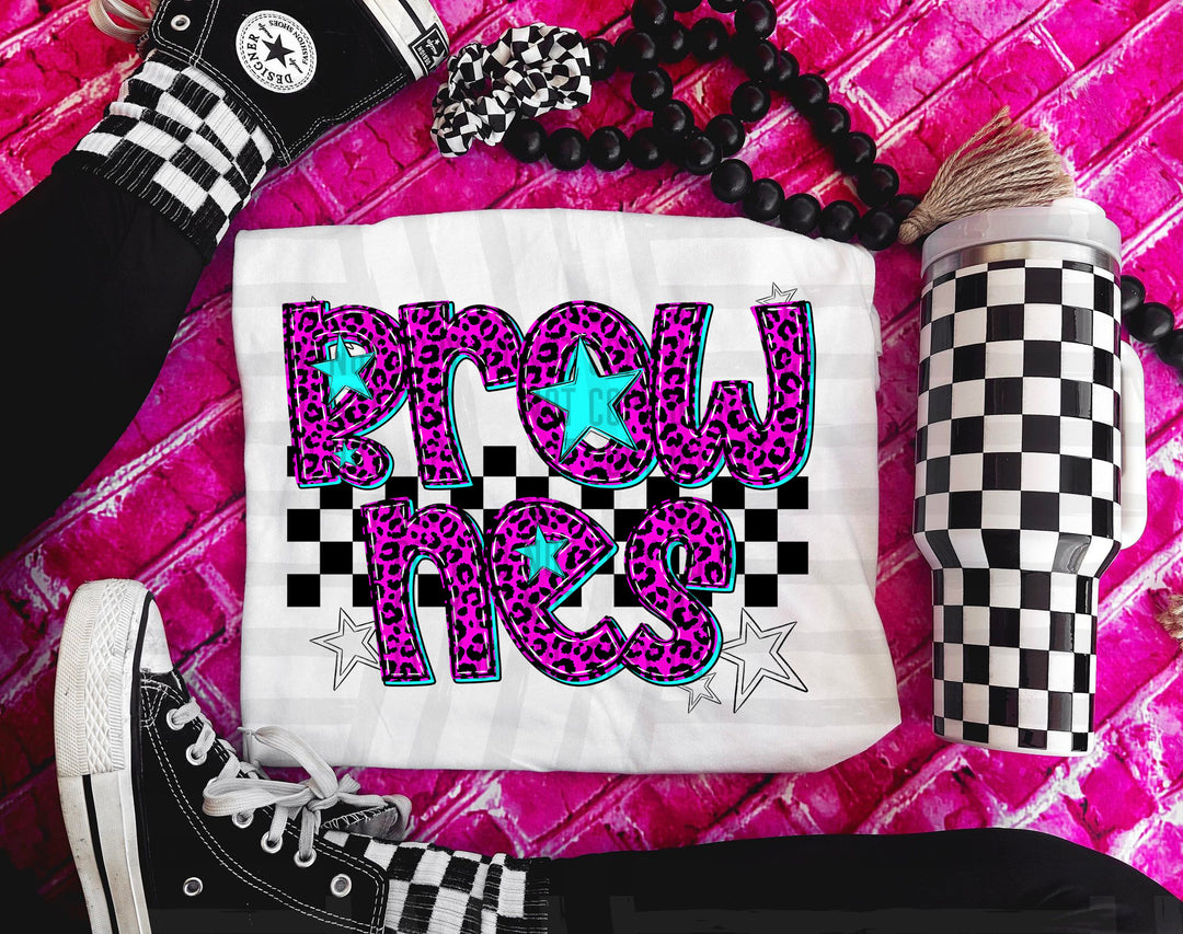 Pink Neon Leopard DTF Print