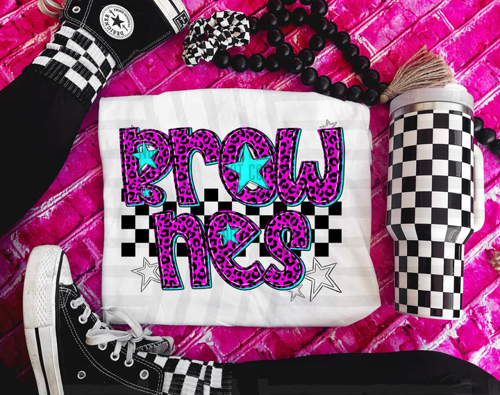 Pink Neon Leopard DTF Print