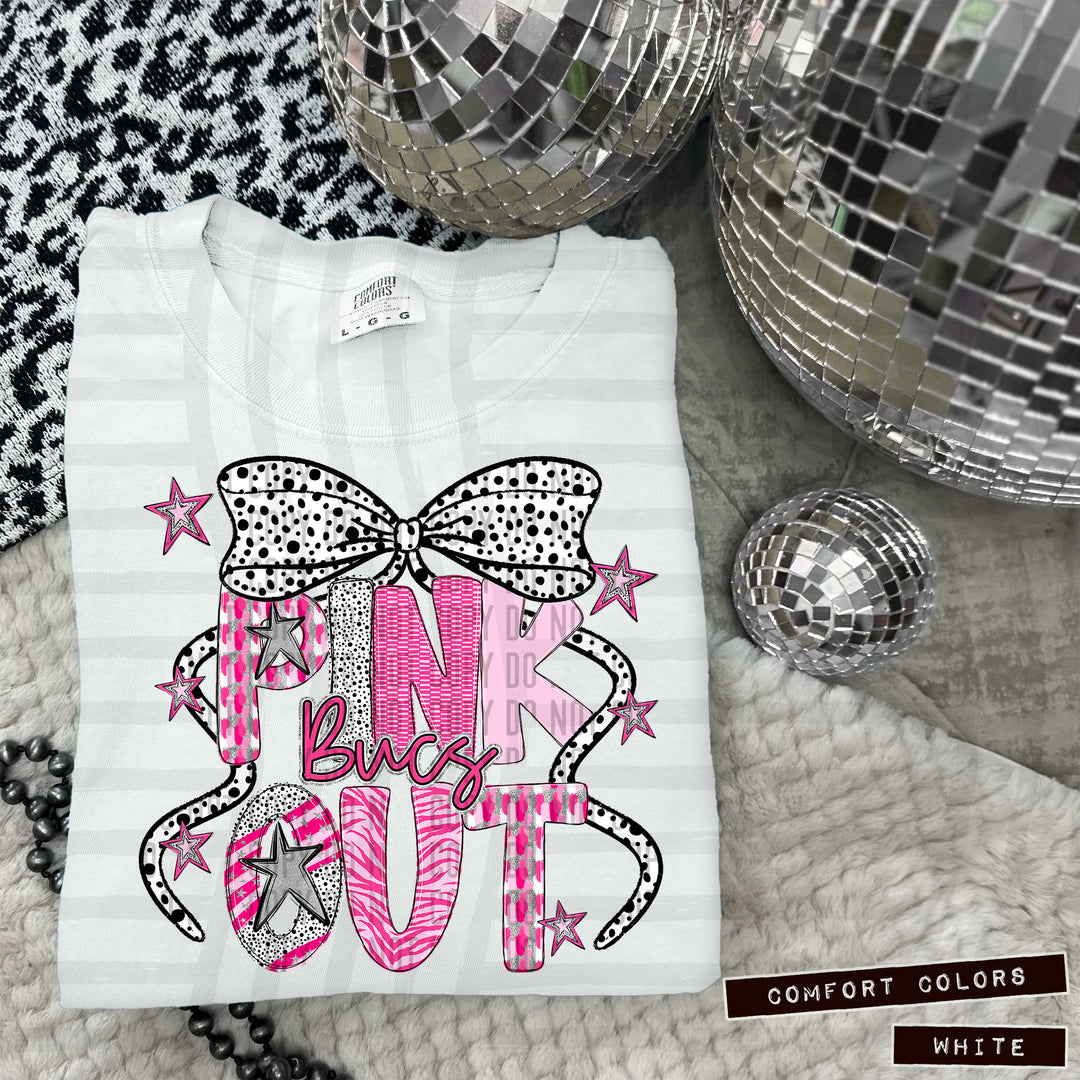 Pink Out Silver DTF Print