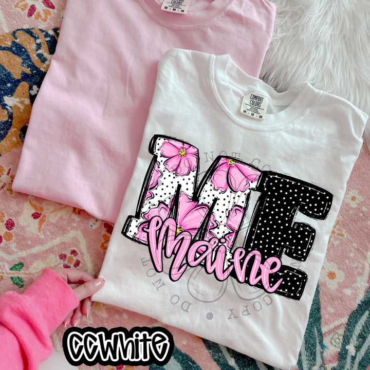 Pink Floral States DTF Print